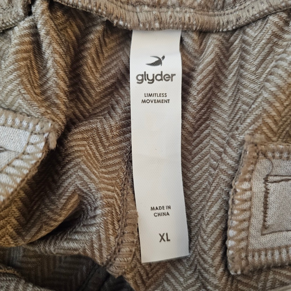 206.  Glyder Women's HB On The Go Ankle Pant Herringbone Mocha Size XL NWT - Picture 5 of 7